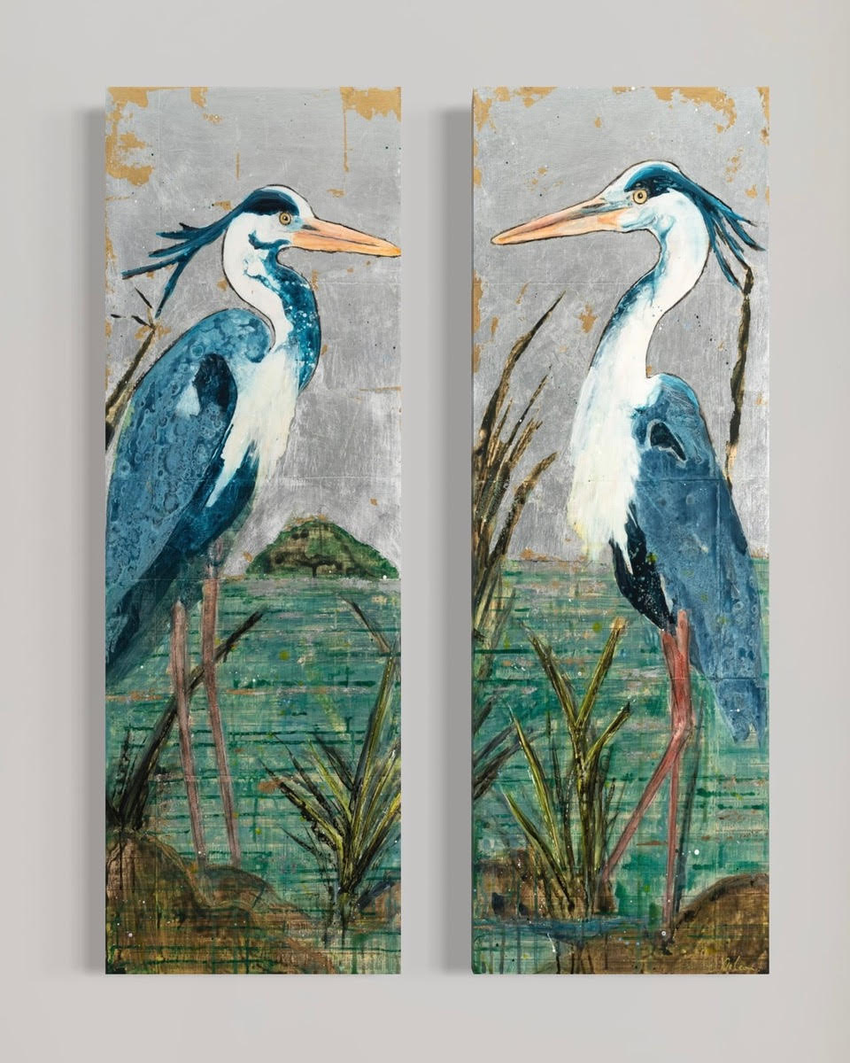 SOLD | Confluence III | 48” x 16” (Diptych)