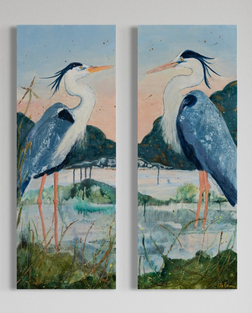SOLD | Confluence 3 + 4 | two panels of 48” x 18” (Diptych)