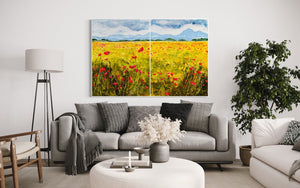 SOLD |Traveling Dreams | 48" x 72" diptych