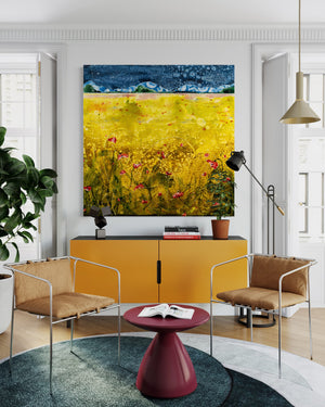 SOLD | I'll Meet You There: Midnight Meadow | 60" x 60"