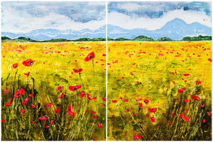 SOLD |Traveling Dreams | 48" x 72" diptych