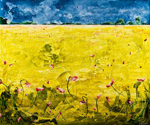 SOLD : Traveling Dreams: Midnight Meadow | 60" x 72"